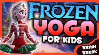 ️FROZEN YOGA ‍️ calming yoga for kids | Brain Break | Cosmic kids Danny Go Noodle inspired