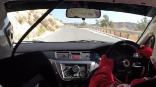 G.Christofi-A.Chrysostomou @ Kourris Dam-Lofou ''Limassol Mini Rally 2015'' Mitsubishi Lancer Evo 9