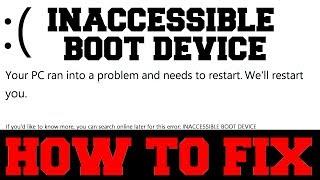 Fix inaccessible boot device error in windows 10  Fix Restart Loop Windows 10