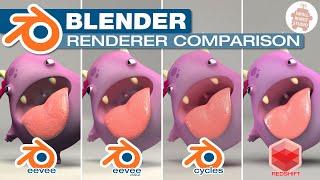 Blender 3D Eevee, SSGI, Cycles & Redshift Render Comparison