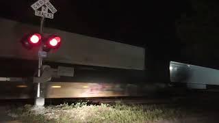 Brightline Plus FEC Freight Train 105-02 At Boynton Beach 12-2-22