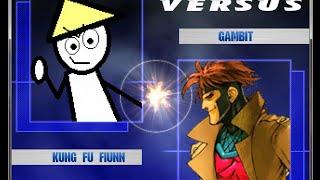 Stargazer1331 Random Mugen Battle #1020: Kung Fu Fiunn vs. Gambit