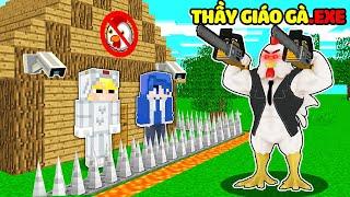 TÔ GÀ THỬ THÁCH 24H BẢO VỆ NHÀ AN TOÀN CHỐNG LẠI THẦY GIÁO GÀ.EXE KINH DỊ TRONG MINECRAFT