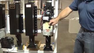 How to use the hand pump manual override on the Equalizer System horse trailer jacks