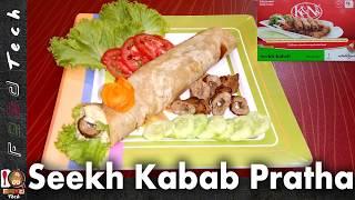 Paratha Roll Recipe With Chicken Seekh Kabab l 5 Minutes Lunch Box Recipe Idea by Food Tech