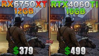 RTX 4060 Ti 16GB vs RX 6750 XT 12GB | Tested in 15 games