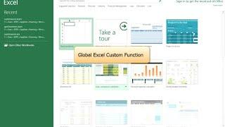 How to create a Global Custom Function for Microsoft Excel