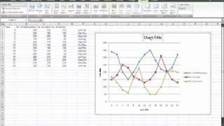 Plotting line graphs in MS Excel