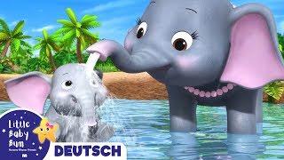 5 Elefanten waschen sich | Kinderlieder | Little Baby Bum Deutsch | Cartoons für Kinder
