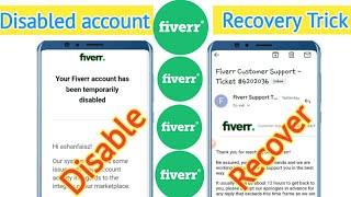 how to recover fiverr Disable account|fiver account temporarily disabled