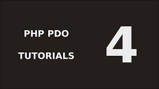 Php Pdo Tutorial - 4. Pdo Security and BindParam