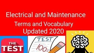 Electrical and Maintenance Term and Vocabulary Updated 2020