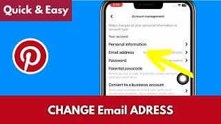 How to CHANGE EMAIL ADDRESS on Pinterest