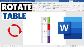 How to Rotate Table in Word from Horizontal to Vertical