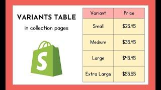 Display Variants Name and Price on Collection Pages in Shopify