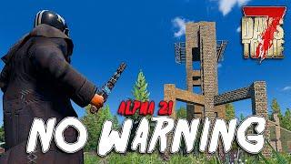 7 Days To Die Alpha 21 | No Warning | Ultimate Tower Horde Base