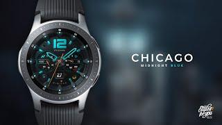 S4U Chicago "Midnight Blue" Watch Face / Samsung Galaxy Watch / Gears S3