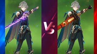 Alhaitham Mistsplitter VS Toukabou Shigure  GENSHIN IMPACT WEAPON COMPARISON