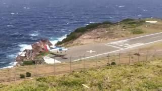 Landing on SABA island Worlds Shortest Runway Juancho E. Yrausquin Airport (SAB)