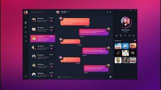 C# UI Design - Messenger - Chating Modern  Visual Studio Winform App GUNA Framework