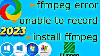 Sharex ffmpeg error , ffmpeg error , ffmpeg install , All type of ffmpeg error 2023