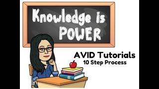 AVID Tutorials 10 Step Process