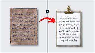 Easily UNCRUMPLE Scanned Documents in Photoshop 2022