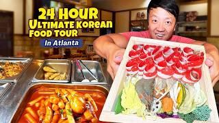 ALL YOU CAN EAT Korean “Steamed Hotpot” | 24 Hour KOREAN FOOD TOUR in Atlanta