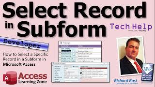 How to Select a Specific Record in a Subform in Microsoft Access