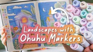 How to Create Illustrative Landscapes with Alcohol Markers