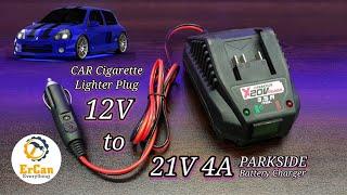 Charging the PARKSIDE Battery in the CAR, using 12V Car cigarette lighter plug