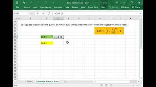 How to Calculate Effective Annual Rate (EAR) Using MS Excel