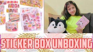 Sticker Box Unboxing forJournal& Crafts/Journal Items Unboxing/Sticker Unboxing/Saanvi's wonderland