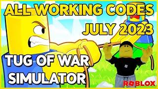 ️ALL WORKING CODES for TUG OF WAR SIMULATOR Roblox in July 2023️  Codes for Roblox TV