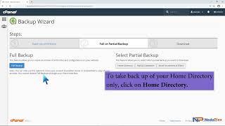 How to Download Backup using cPanel with NodePlex