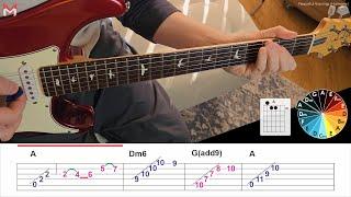 Guitar Exercise Peaceful Voicings Harmony - Guitar Lesson