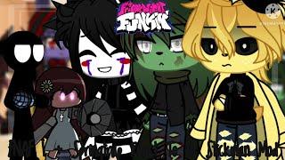 FNAF 1 + Springtrap React To Friday Night Funkin' Vs Stickman Mod + Secret Song || Gacha Club