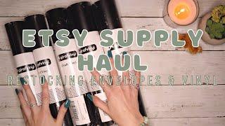 Etsy Supply Haul | Restocking Envelopes & Vinyl | 23 Year Old Budgets