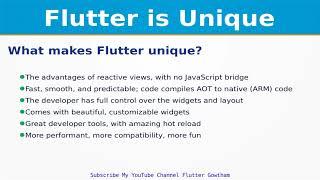 What makes Flutter unique? | Mobile(Android,iOS),Web,Desktop,Embedded