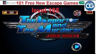 101 Free New Escape Games level 105 - The reporter and the murderer John house - Complete Game