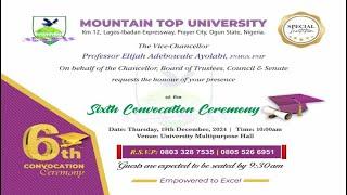 MTU 6th CONVOCATION CEREMONY 19th December 2024