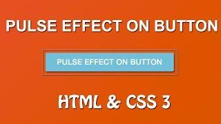 Pulse effect on button with Html and css 3