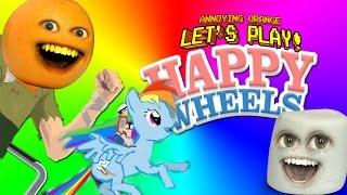 Annoying Orange and Marshmallow Play - HAPPY WHEELS: Rainbow Balls!