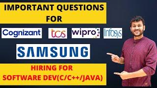 IMPORTANT CODING QUESTION FOR COGNIZANT,INFOSYS,WIPRO,TCS | SAMSUNG HIRING FOR SOFTWARE DEVELOPER