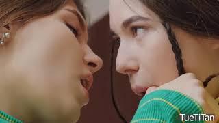 Hot lesbian kiss ⧸Lesbians kissing ⧸Lesbian neck kissing ⧸Girls kissing gir