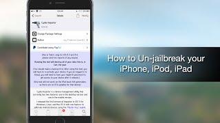 How to unjailbreak your iPhone, iPad and iPod touch using Cydia Impactor - iPhone Hacks
