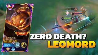 ZERO DEATH FLICKER LEOMORD!! ( angela + leomord ) - mobile legends