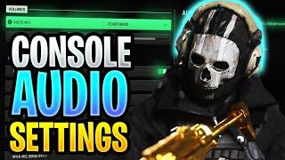 BEST * CONSOLE AUDIO* SETTINGS in Warzone 2.0  (Audio mix for Footsteps)