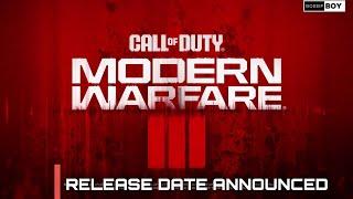 Call Of Duty : Modern Warfare 3 release date announced