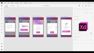 Adobe XD : App UI UX design 04 | Free App UI UX templates | Dialog UI Design